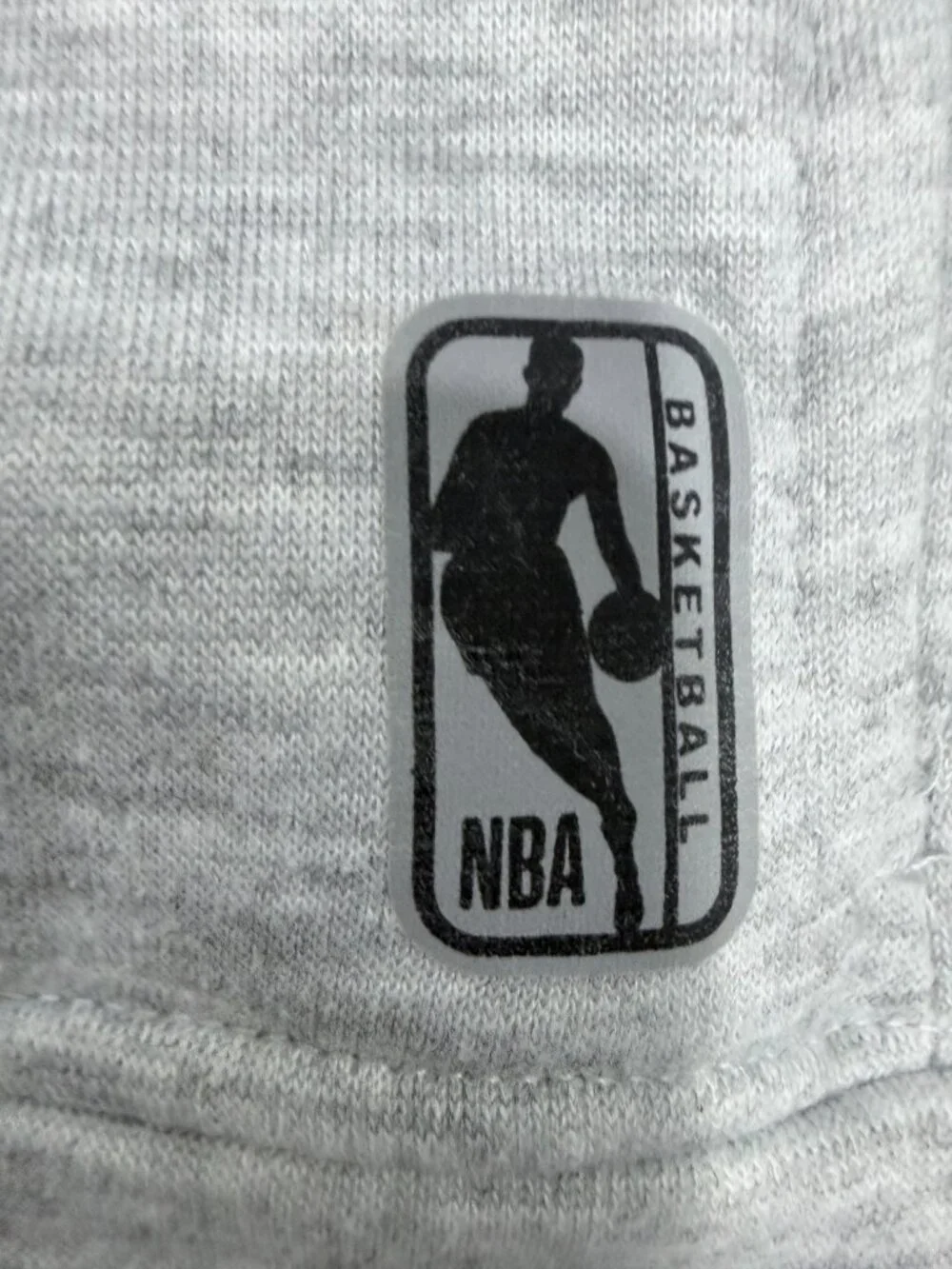 NBA Boys Size 5/6 Gray Fleece Full Zip Jacket Logo Basketball